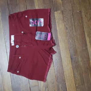 maroon shorts, size 9, new